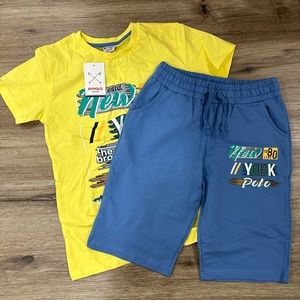 Boys New Set (shirt & shorts) via 13&14 years old